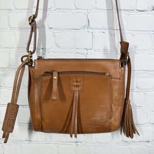 Diba True Purse Women's Handbag Gray Leather Pockets Adjustable Crossbody Bag